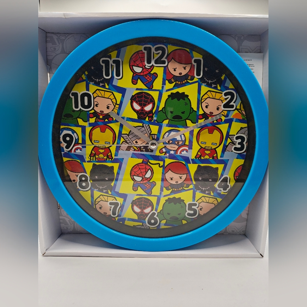 Marvel Blue Superhero Wall Clock